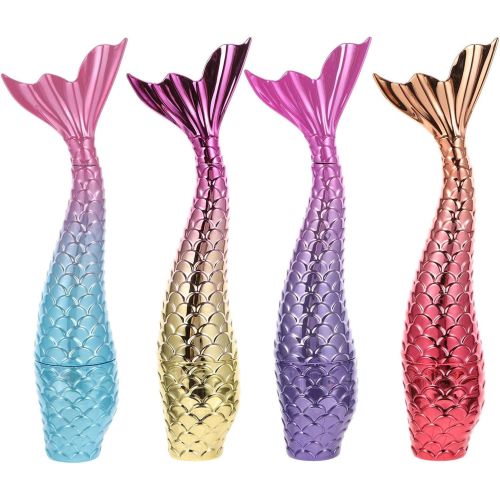 4pcs Mermaid Lip Gloss Tube Empty Lip Gloss Tubes Clear Lip Gloss Eyelash Tubes